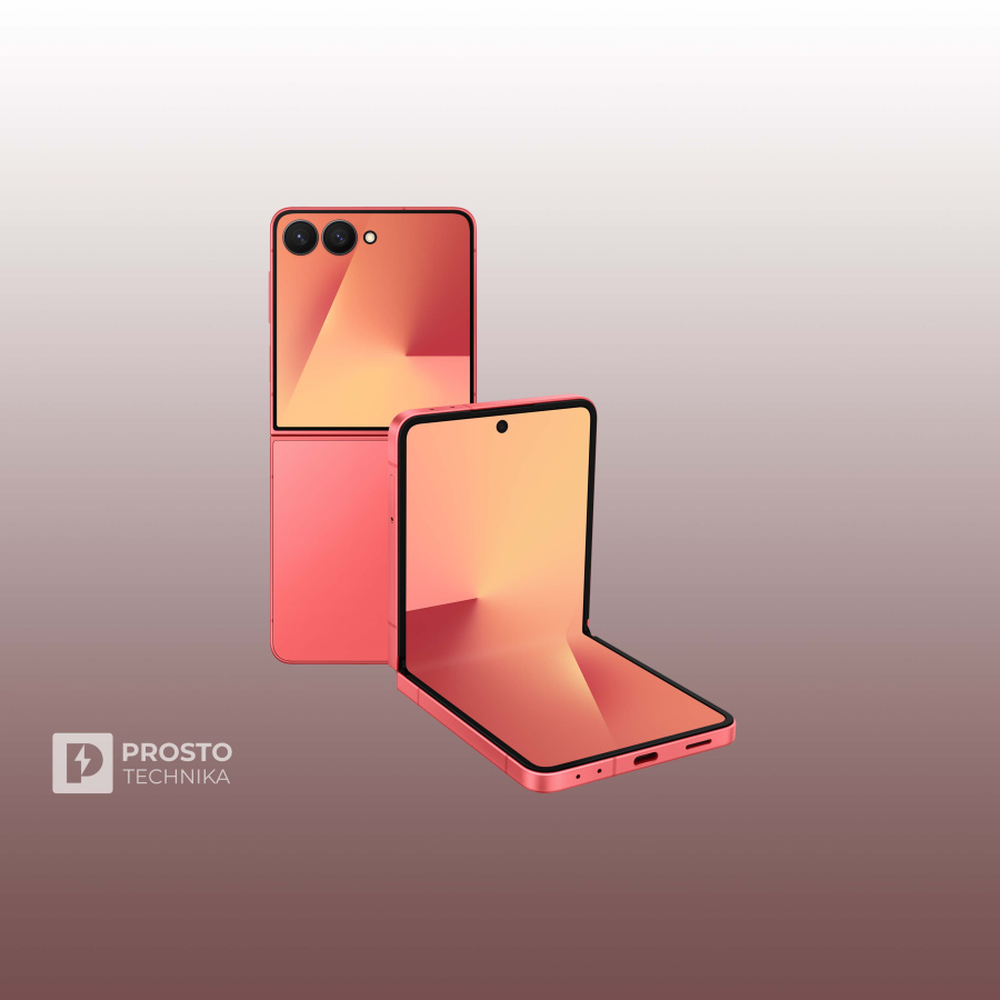 Смартфон Samsung Galaxy Z Flip 7 12 ГБ, 256 ГБ Coralred